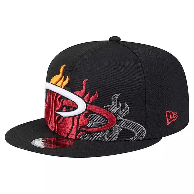 Mens New Era Miami Heat Sport Night Team Shadow 9FIFTY Snapback Hat Product Image