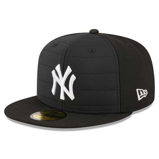 Mens New Era Black New York Yankees Quilt 59FIFTY Fitted Hat Product Image