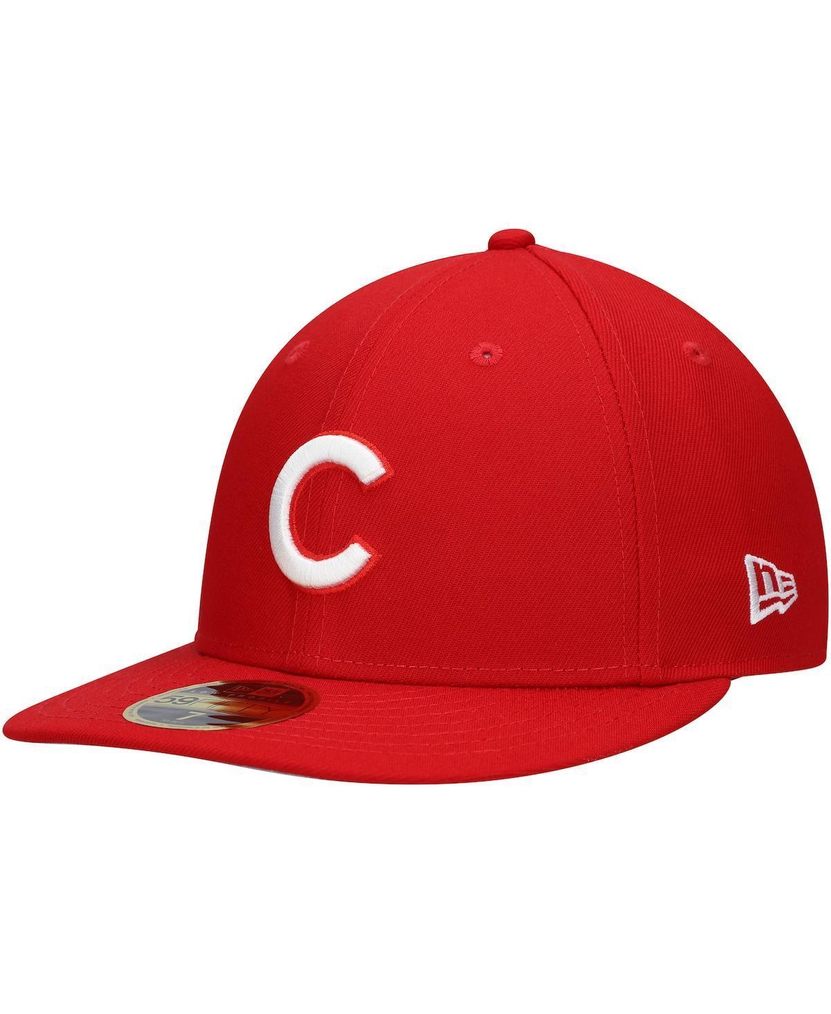 Mens New Era Scarlet Chicago Cubs Low Profile 59FIFTY Fitted Hat Product Image