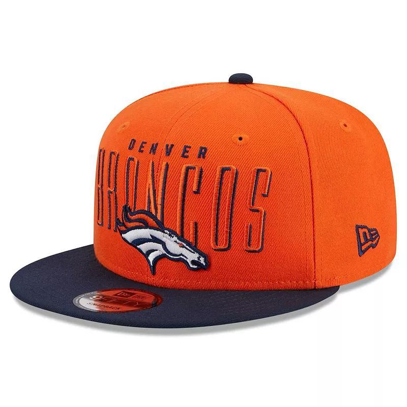 Mens New Era /Navy Denver Broncos Headline 9FIFTY Snapback Hat Product Image