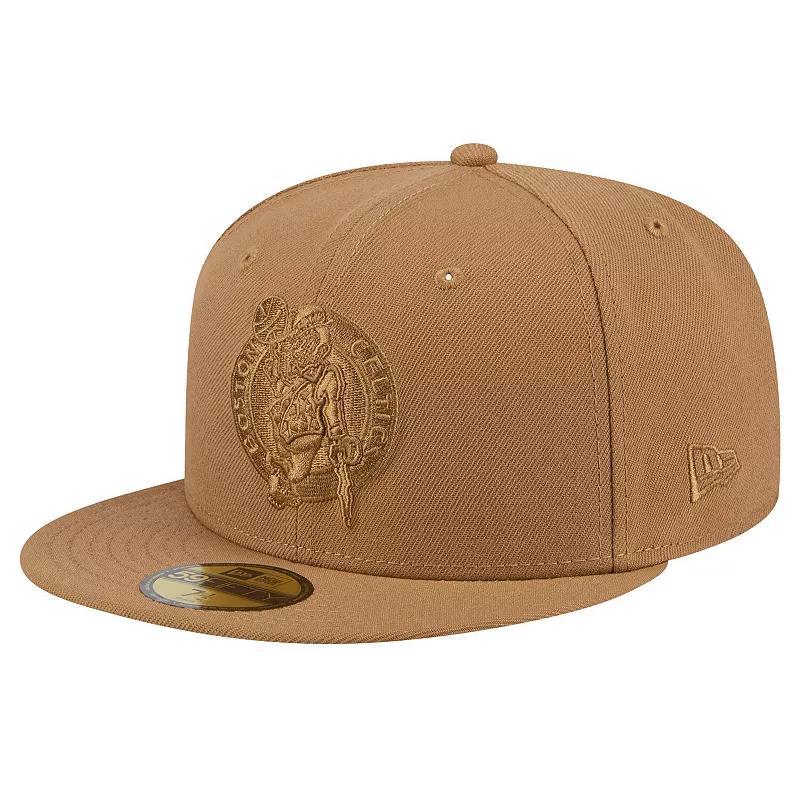 Mens New Era Tan Boston Celtics 59FIFTY Fitted Hat Product Image