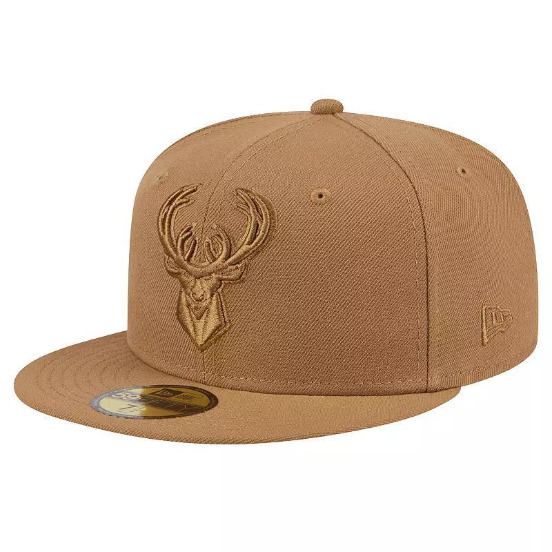 Mens New Era Tan Milwaukee Bucks 59FIFTY Fitted Hat Product Image