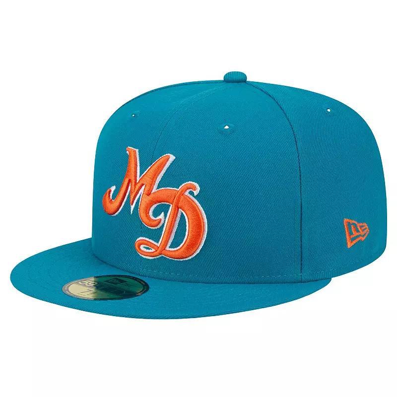 Mens New Era Aqua Miami Dolphins City Originals 59FIFTY Fitted Hat Product Image