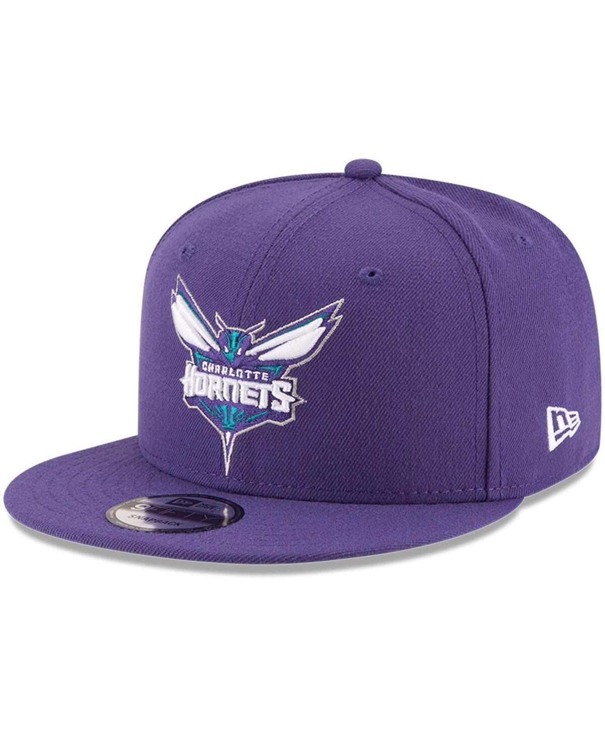 Mens New Era Purple Charlotte Hornets Official Team Color 9FIFTY Snapback Hat Product Image