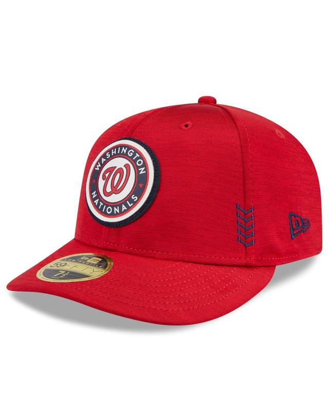 Mens New Era Red Washington Nationals 2024 Clubhouse Low Profile 59FIFTY Fitted Hat Product Image