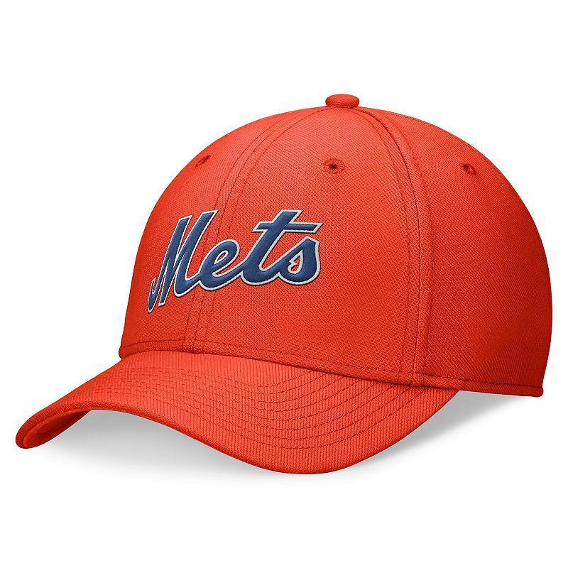 Nike Mens Brown New York Mets Statement Ironstone Performance SwooshFlex Hat Product Image