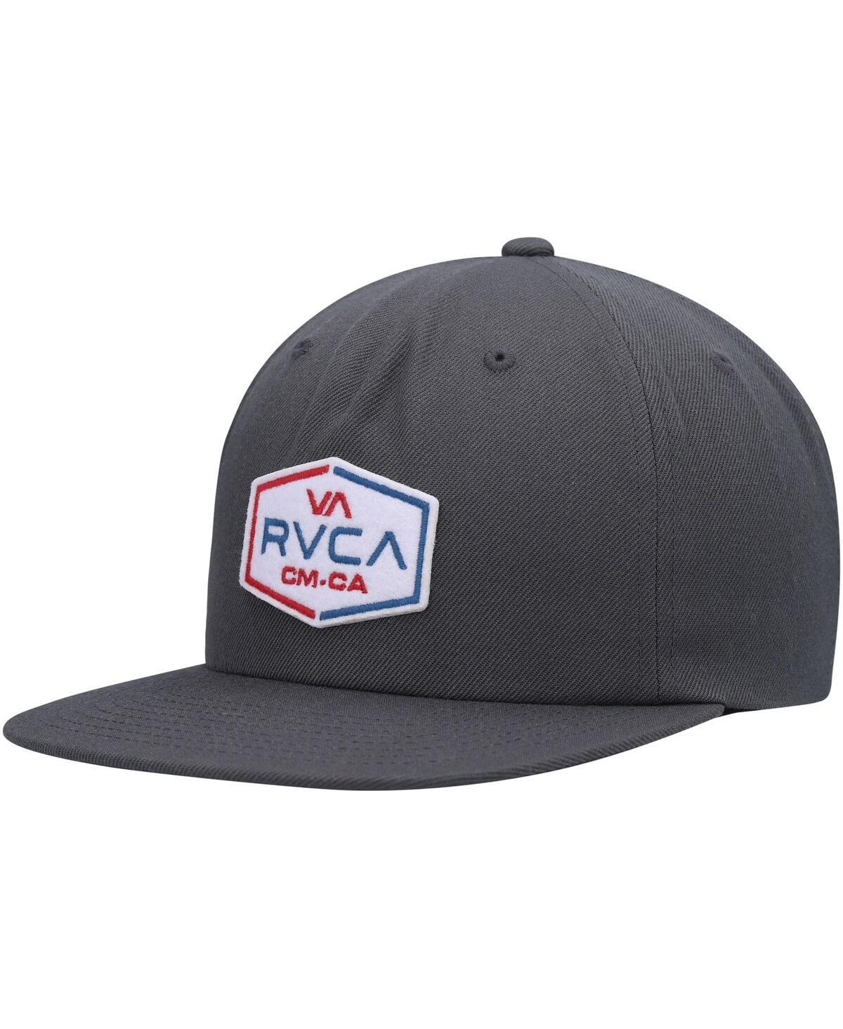 Mens Rvca Charcoal Layover Snapback Hat Product Image