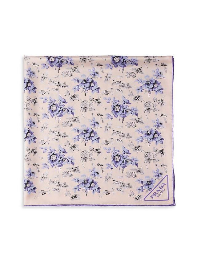 Womens Printed Silk Twill Scarf Product Image