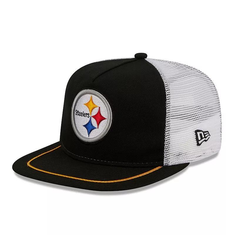 Mens New Era /White Pittsburgh Steelers Original Classic Golfer Adjustable Hat Product Image