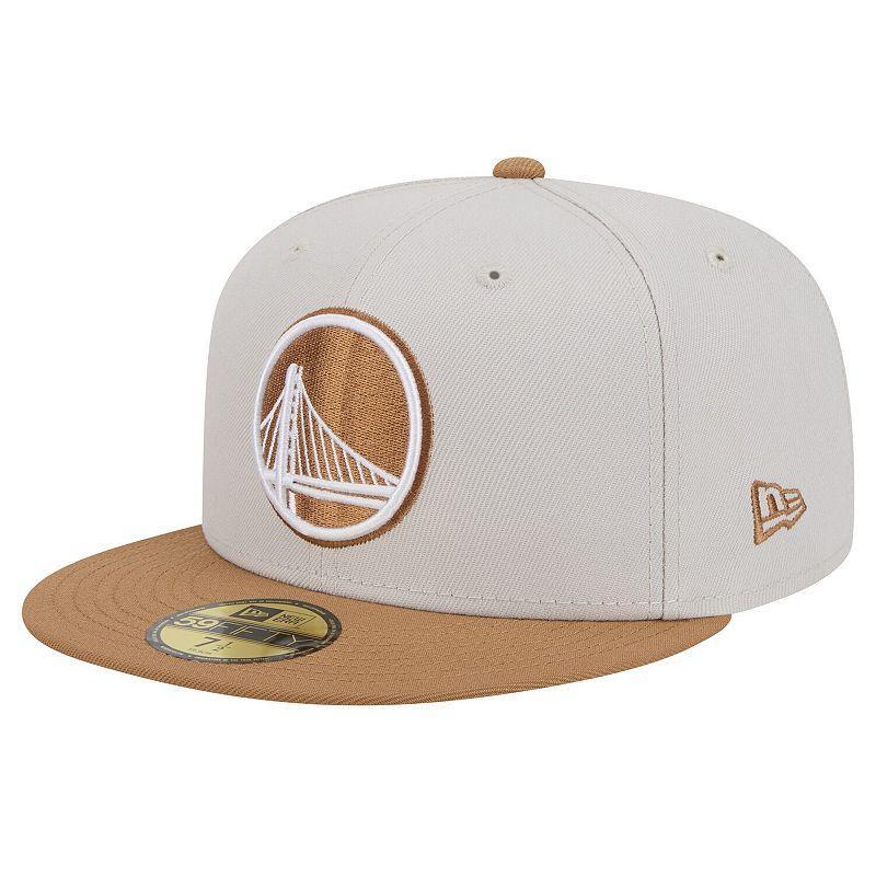 Mens New Era Cream/Tan Golden State Warriors Color Pack 59FIFTY Fitted Hat Product Image