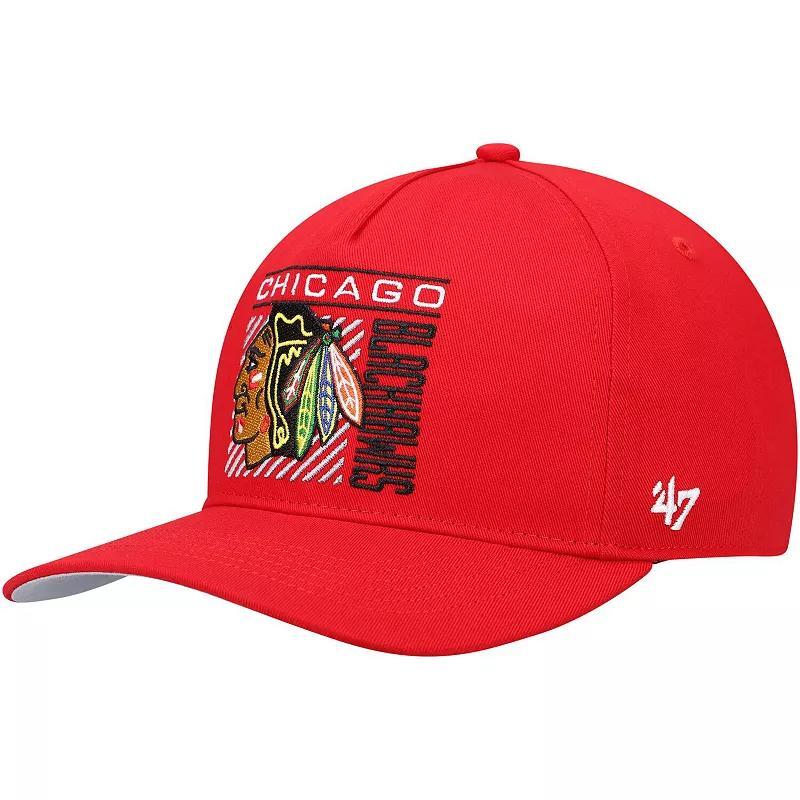 Mens 47 Red Chicago Blackhawks Reflex Hitch Snapback Hat Product Image