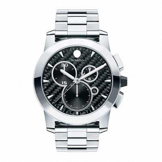 Men's Movado Vizio Chronograph Watch with Black Carbon Fiber Dial (Model: 0607544) Product Image