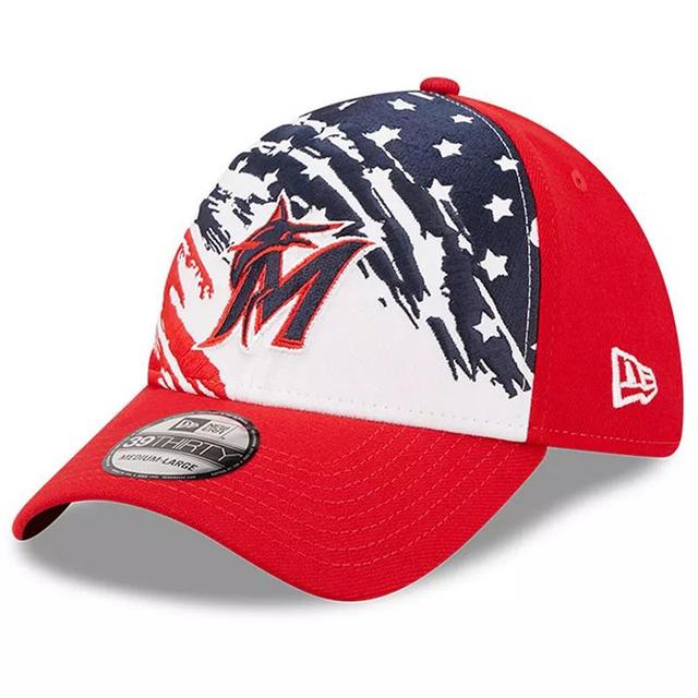 Mens New Era Miami Marlins 2022 4th of July 39THIRTY Flex Hat Product Image