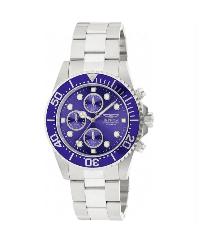 Invicta Mens 1769 Pro Diver Quartz Chronograph Blue Dial Watch - Blue Product Image