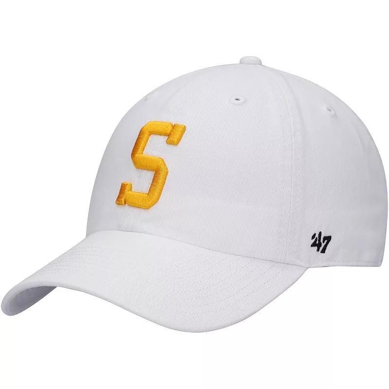 Mens White Pittsburgh Steelers Team Clean Up Adjustable Hat Product Image