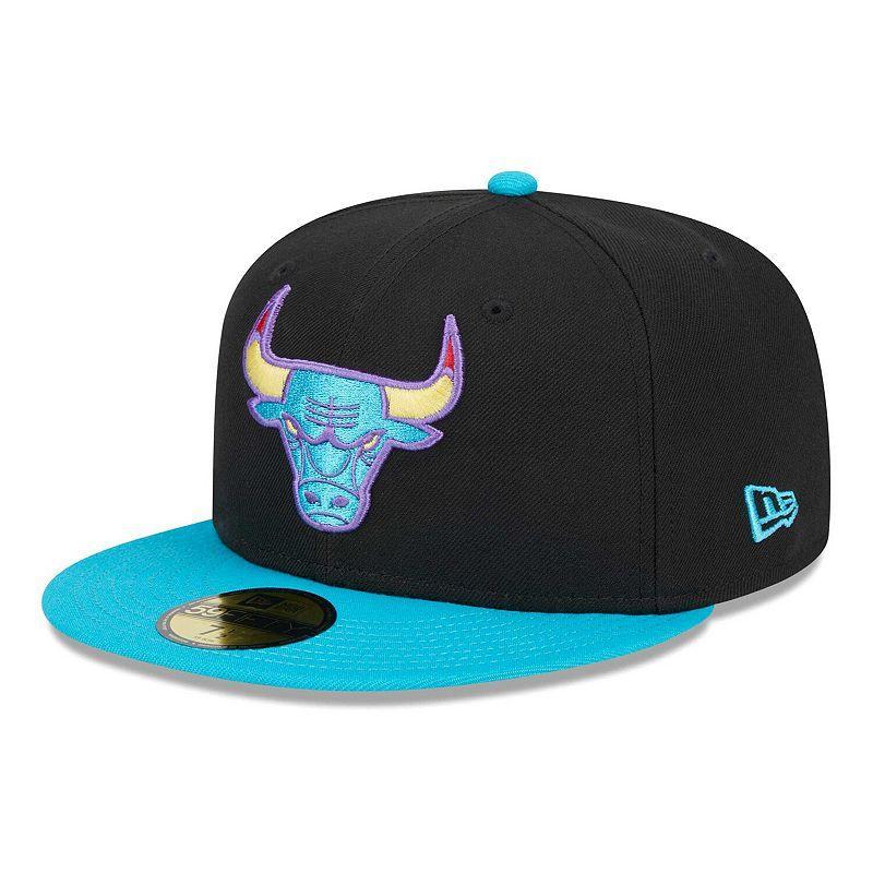 Mens New Era Black/Turquoise Chicago Bulls Arcade Scheme 59FIFTY Fitted Hat Product Image