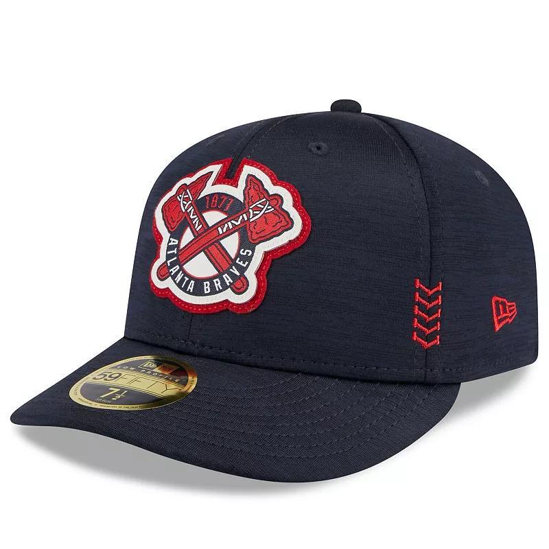 Mens New Era Atlanta Braves 2024 Clubhouse Low Profile 59FIFTY Fitted Hat Blue Product Image