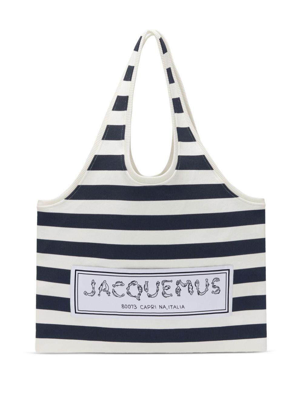 JACQUEMUS Le Tote Logo-print Bag In Blue Product Image