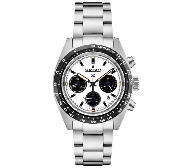 Seiko Mens Chronograph Prospex Speedtimer Solar Stainless Steel Bracelet Watch 39mm Product Image