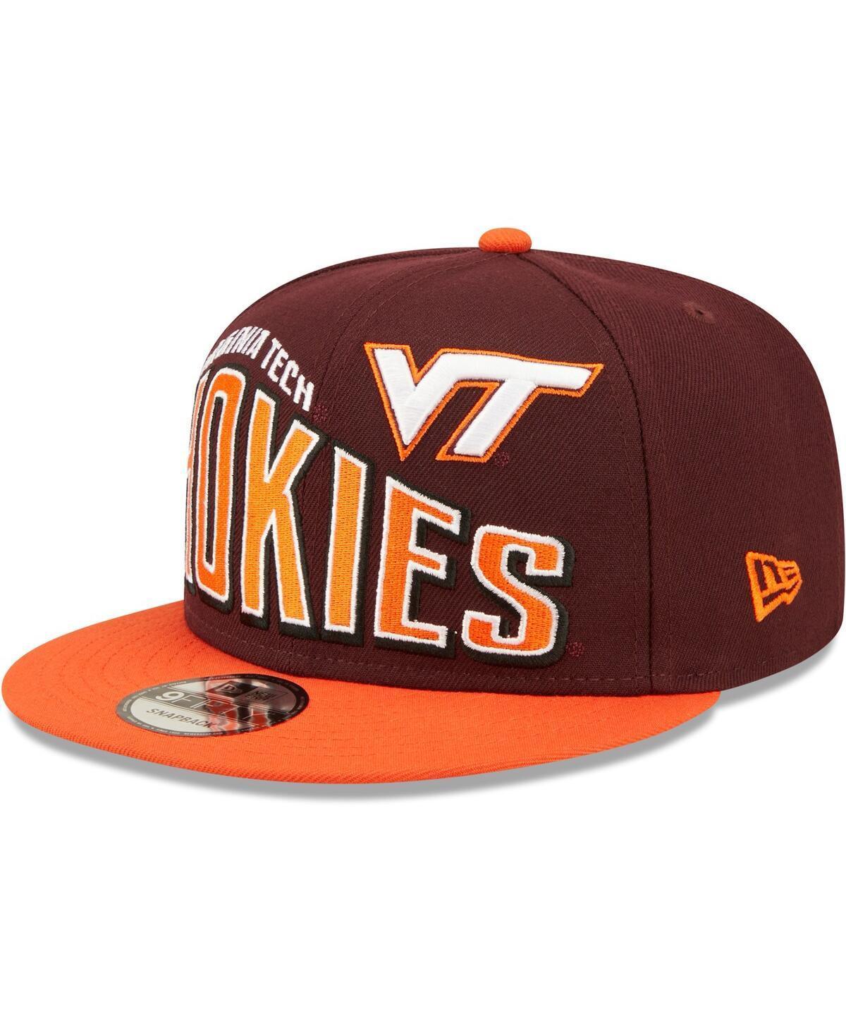 Mens New Era Maroon Virginia Tech Hokies Two-Tone Vintage Wave 9FIFTY Snapback Hat Product Image