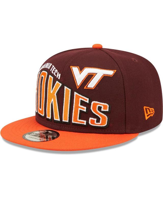 Mens New Era Maroon Virginia Tech Hokies Two-Tone Vintage Wave 9FIFTY Snapback Hat Product Image