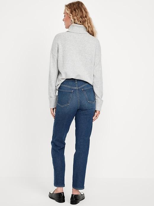 High-Waisted Built-In Warm OG Straight Ankle Jeans Product Image