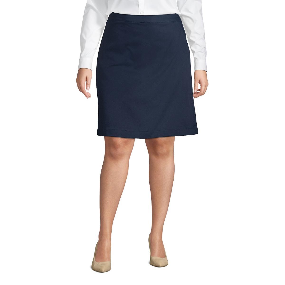 Plus Size Lands End School Uniform Blend Chino Skort, Womens Product Image