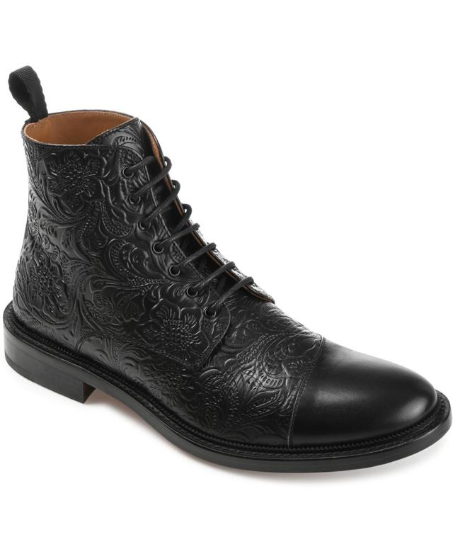 Taft Mens Paris Floral Embossed Leather Dress Boots Product Image