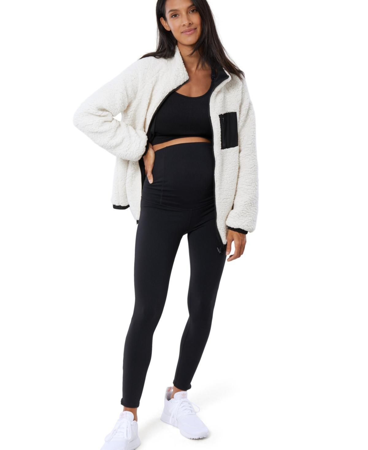 Ingrid & Isabel Reversible Faux Shearling Maternity Jacket Product Image