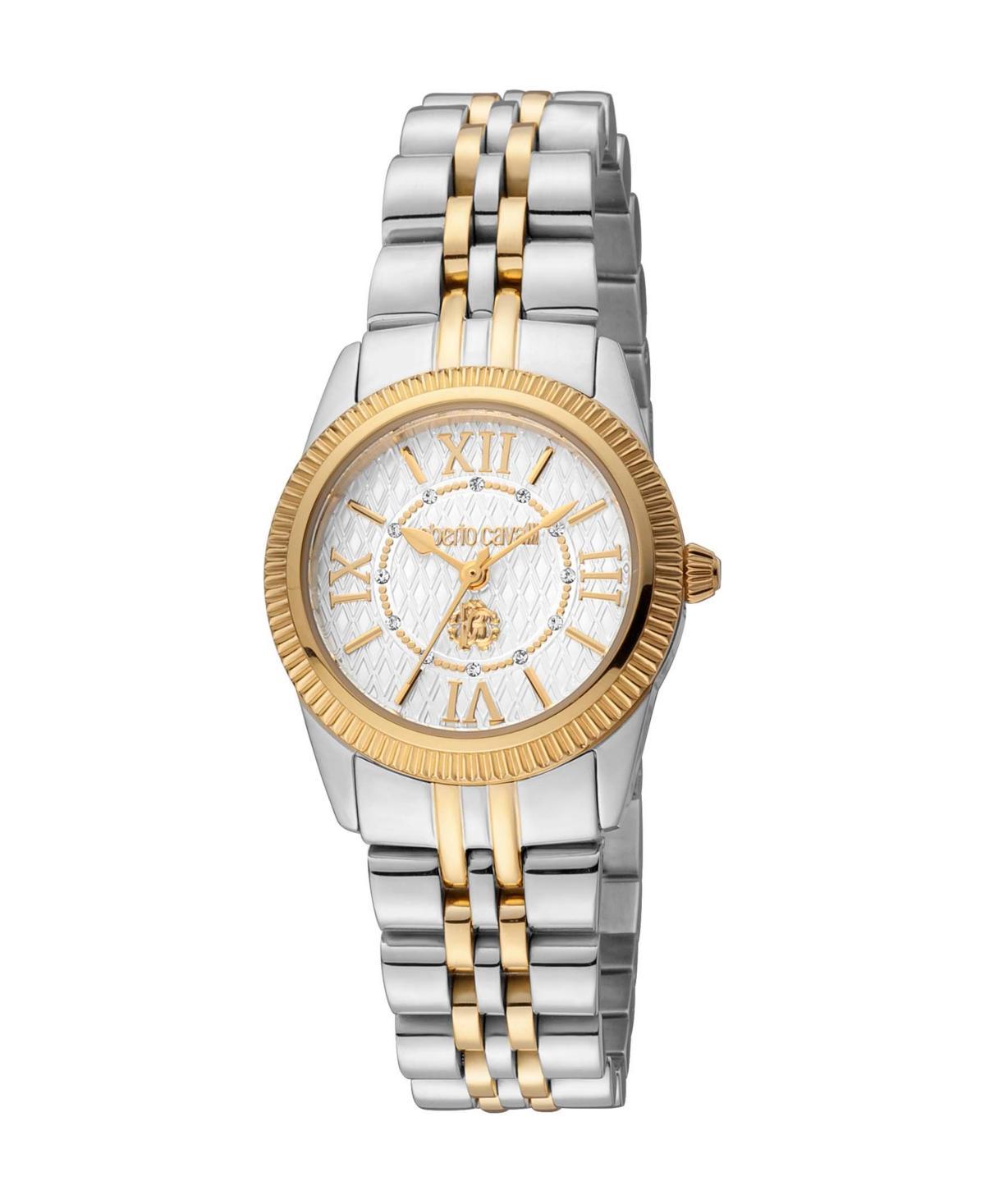 Roberto Cavalli Womens Quartz Silver-tone Stainless Steel Watch 28mm Product Image