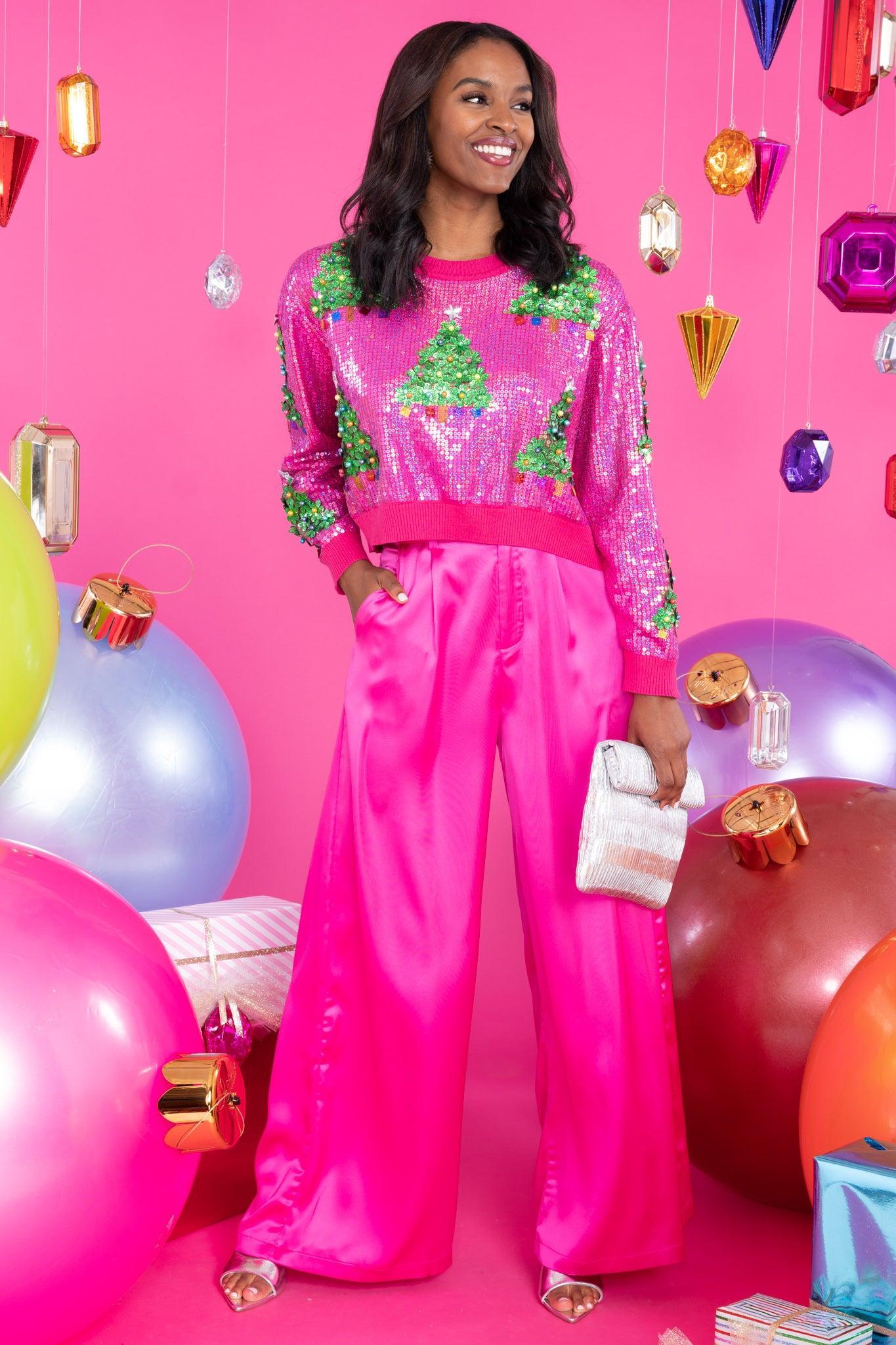 Long Term Hot Pink Wide Leg Pants product image