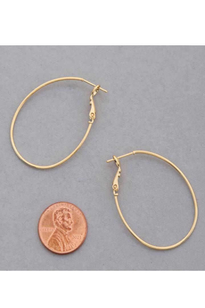 14K GOLD DIPPED TEARDROP EARRING Product Image