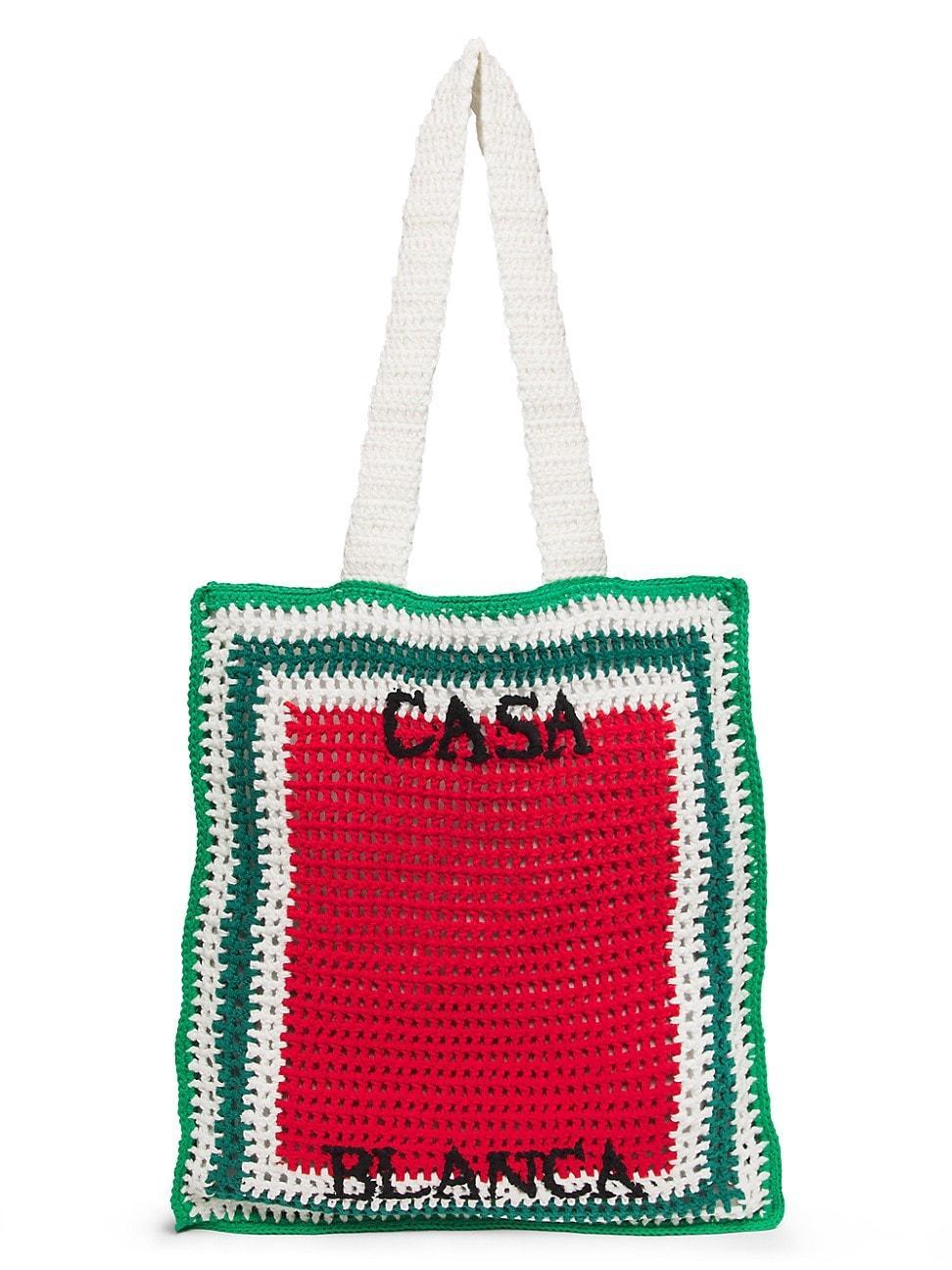 Womens Tennis Crochet Logo Tote Bag Product Image