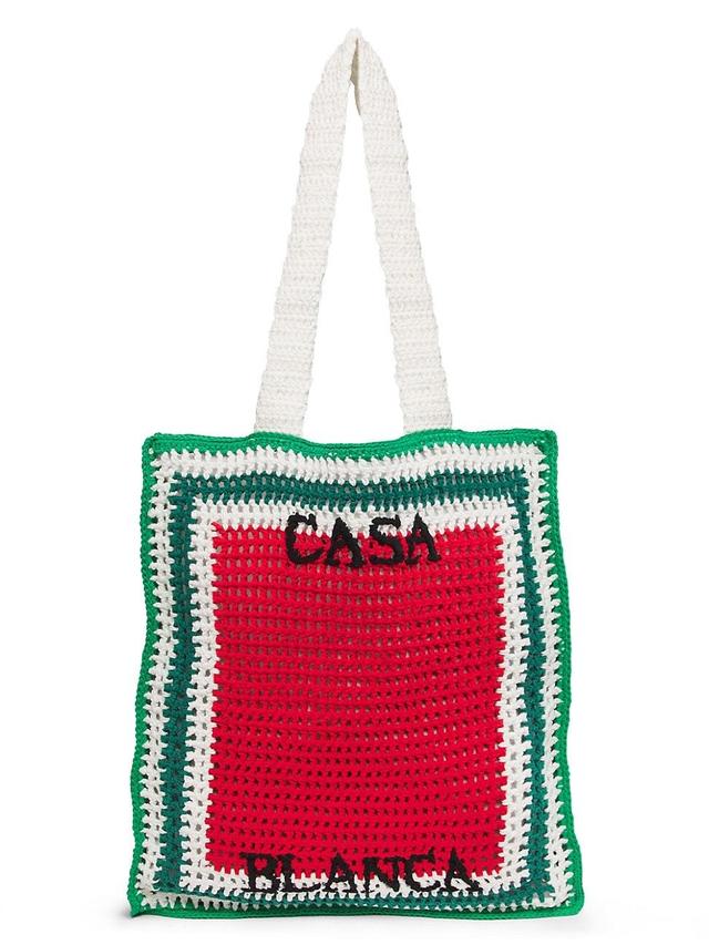 Womens Tennis Crochet Logo Tote Bag Product Image