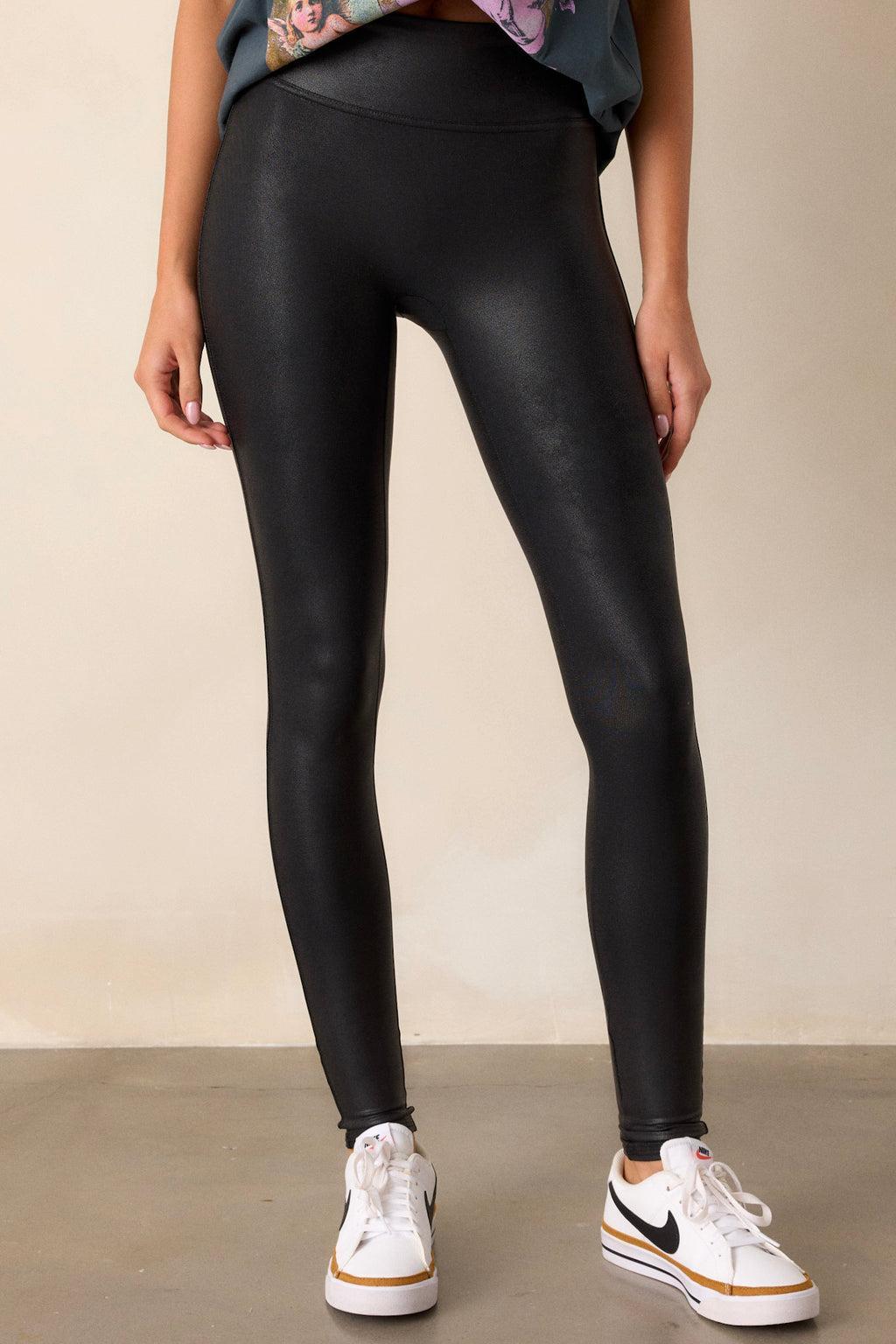 Spanx Black Faux Leather Leggings Product Image