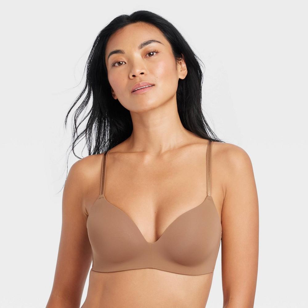 Womens Bliss Lightly Lined Wirefree Bra - Auden Brown 40D Product Image