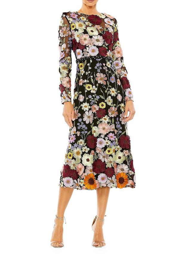 Womens Mac Floral Embroidered Midi-Dress Product Image