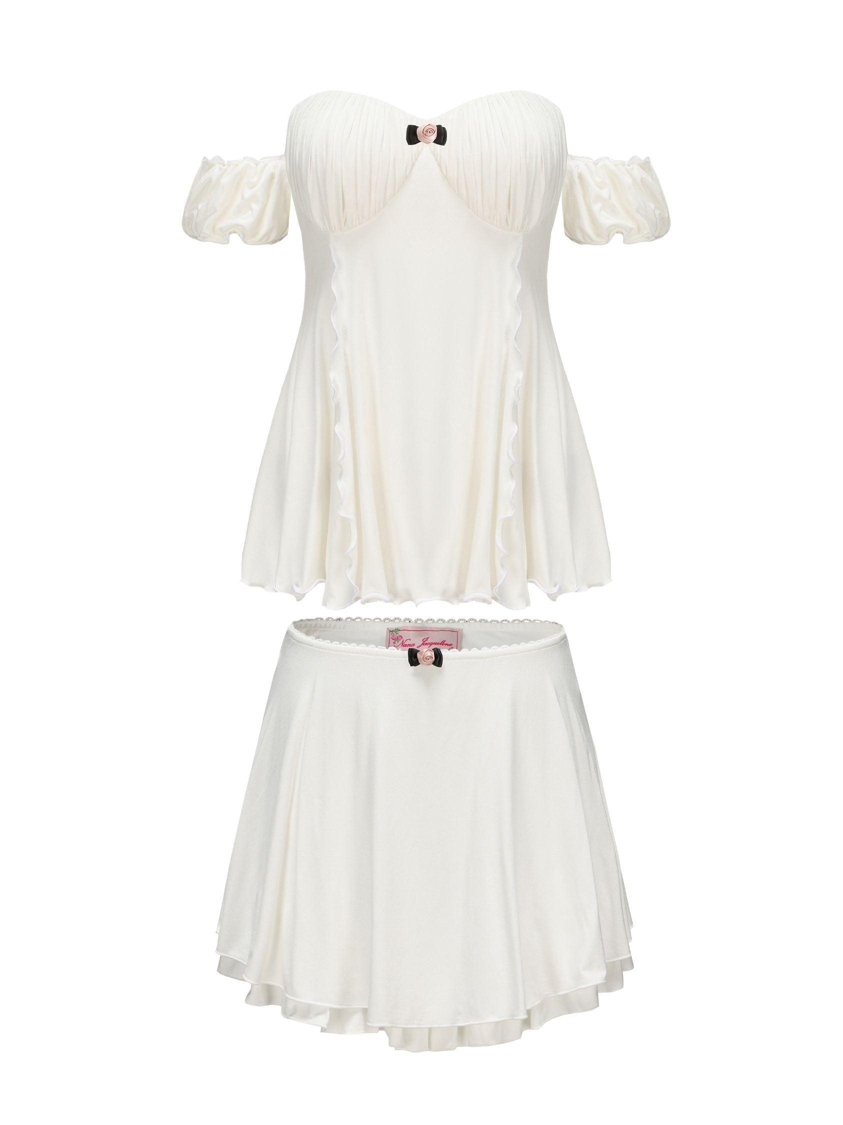 Heidi Top + Skirt  (White) (Final Sale) product image