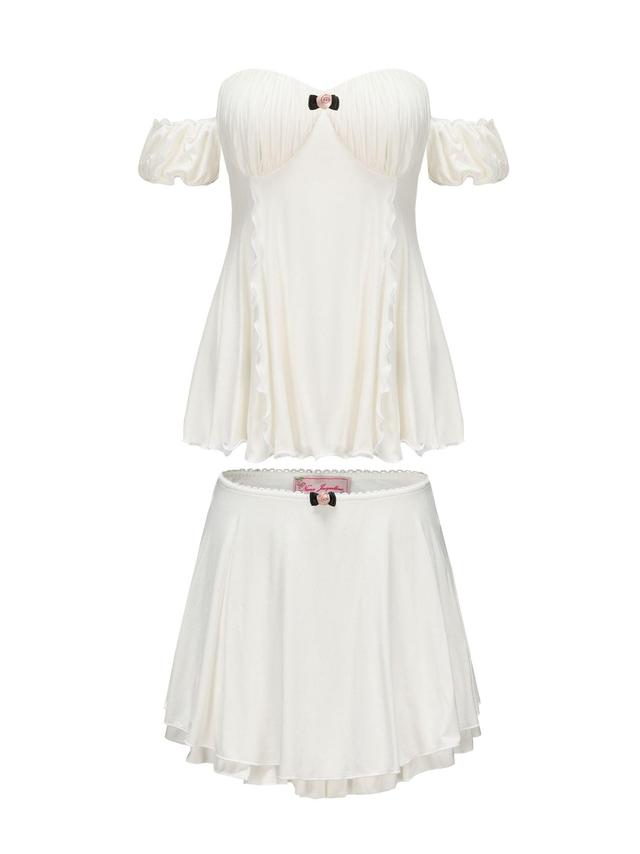 Heidi Top + Skirt  (White) (Final Sale) Product Image