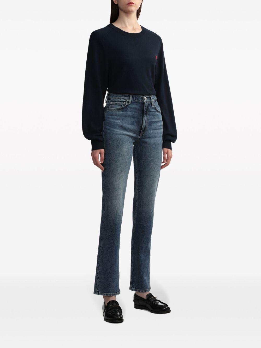 Harlow Mid-rise Straight-leg Jeans In Blue Product Image