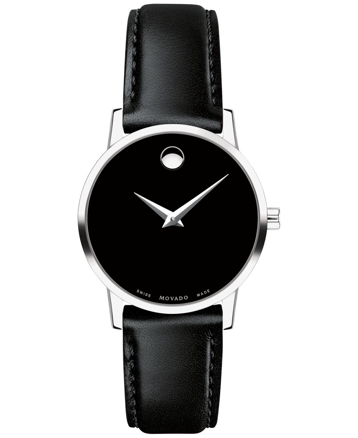 Movado Museum Classic Black and Gold Calfskin Strap Analog Watch Product Image