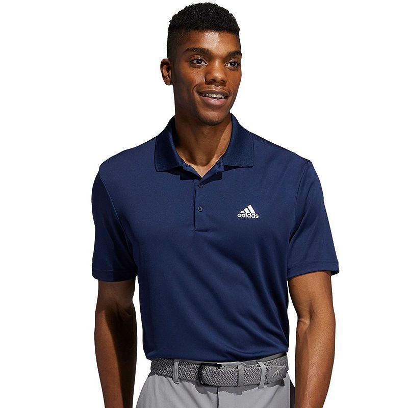 Mens adidas Primegreen Performance Golf Polo Blue Product Image