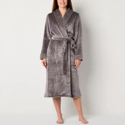 Liz Claiborne Womens Tall Fleece Long Sleeve Long Length Robe Product Image