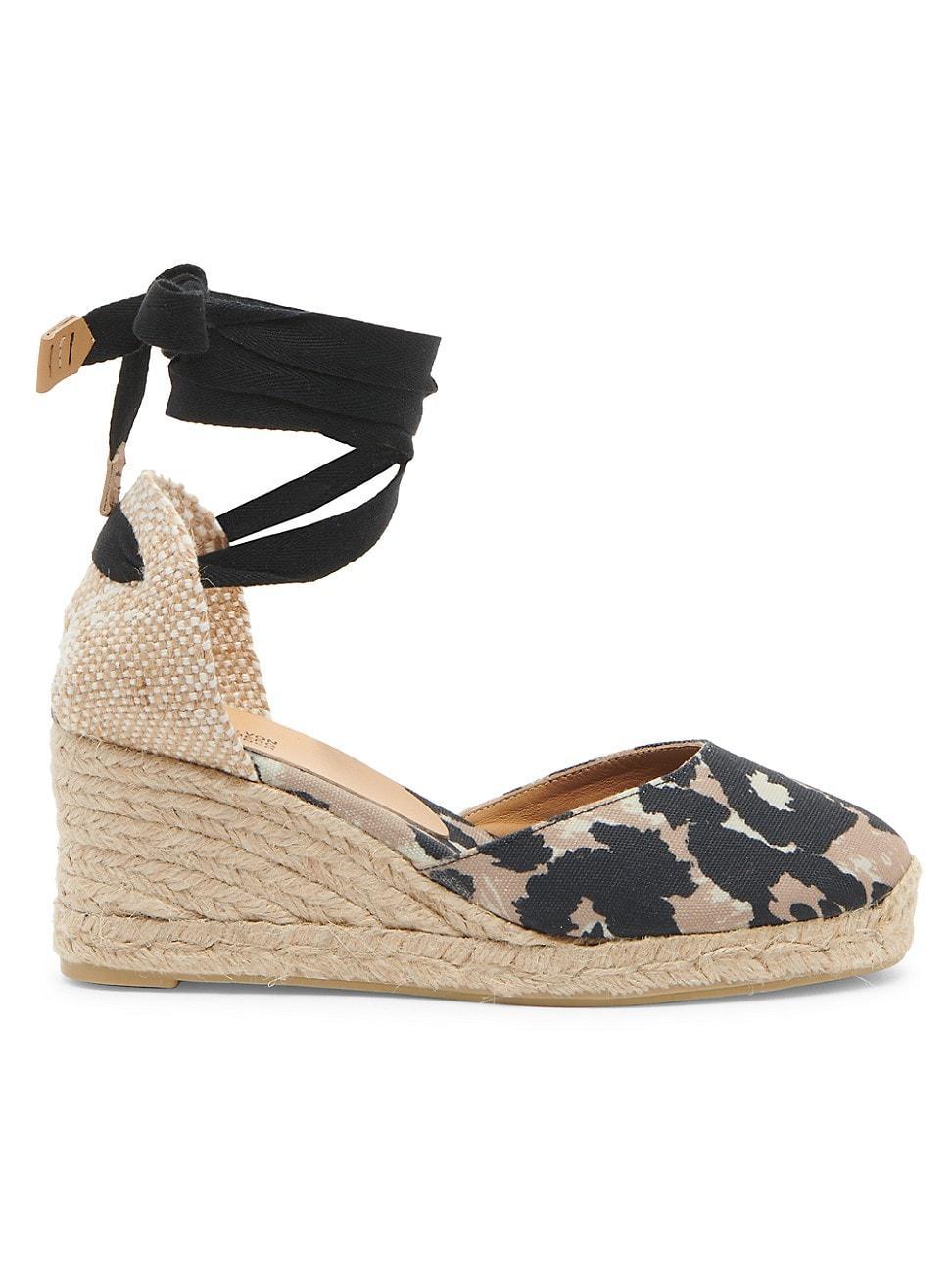 Womens Carina Animal-Print Wedge Espadrilles product image