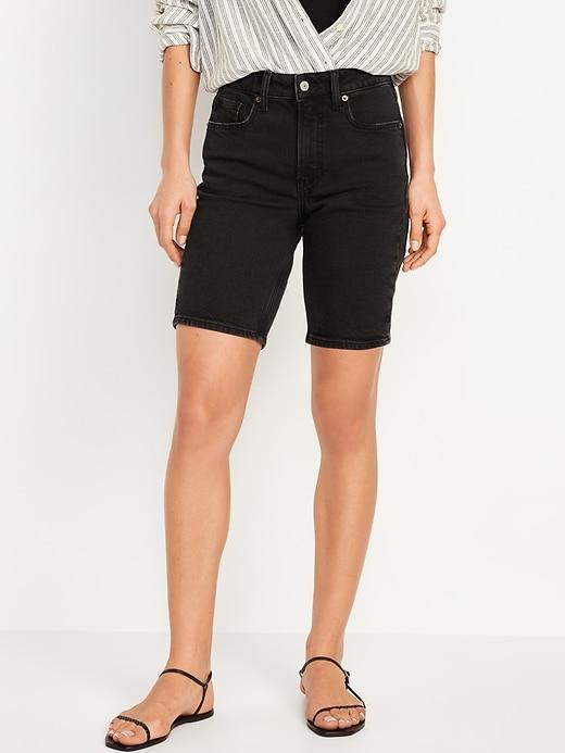 High-Waisted OG Jean Shorts -- 9-inch inseam Product Image