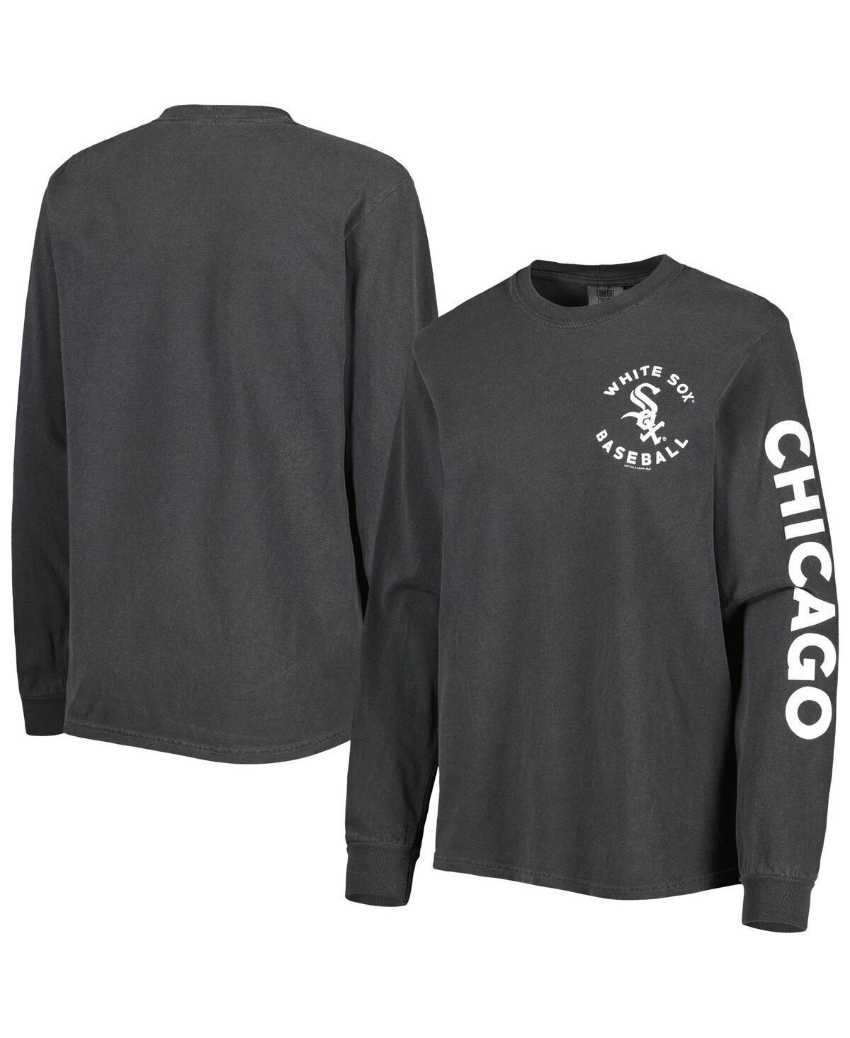 Womens Soft As A Grape Black Chicago White Sox Team Pigment Dye Long Sleeve T-shirt Product Image