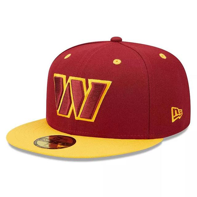 Mens New Era  Burgundy/Gold Washington Commanders Flipside 2Tone 59FIFTY Fitted Hat Product Image