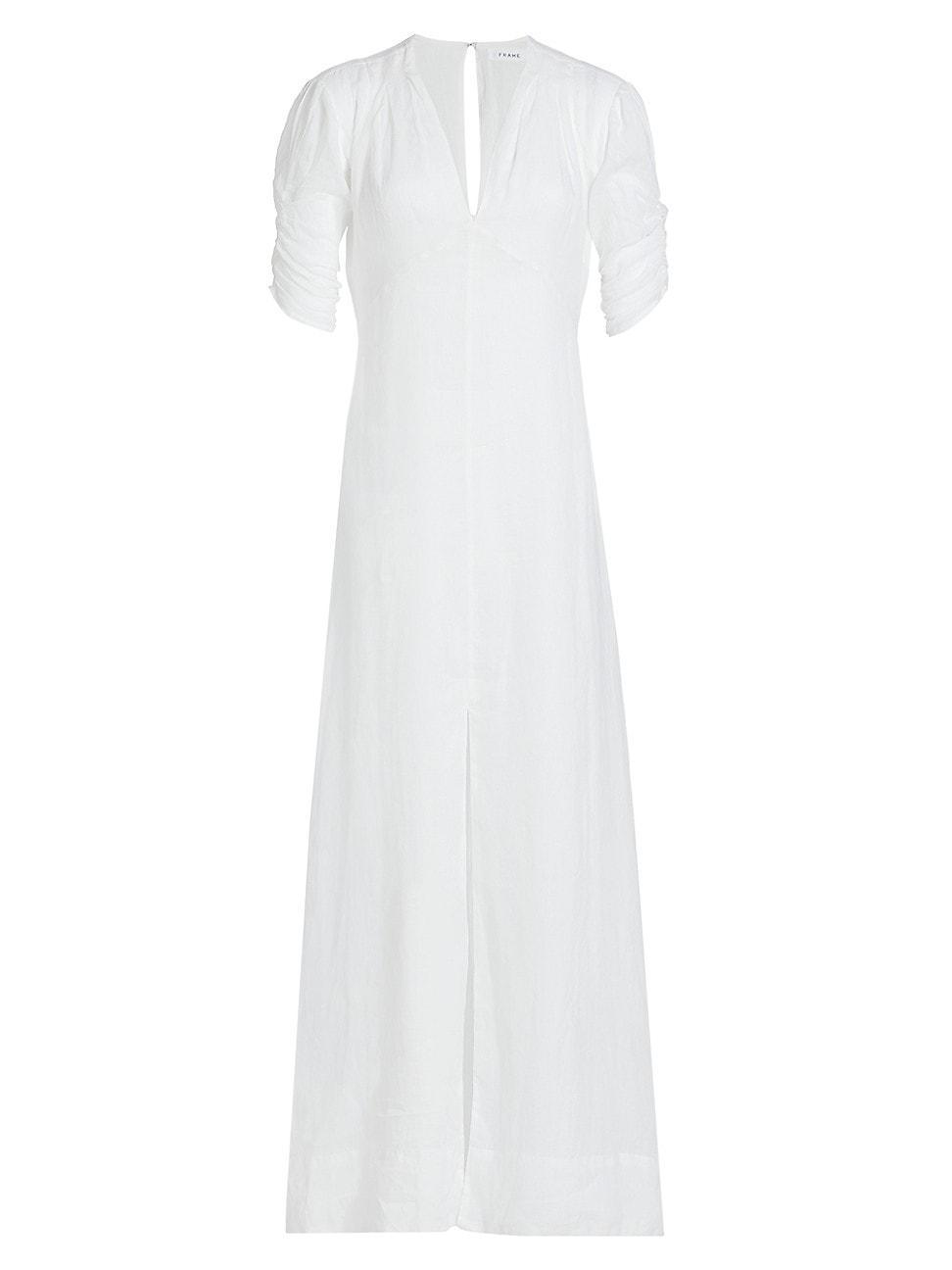 Womens Shirred-Sleeve Maxi Dress Product Image