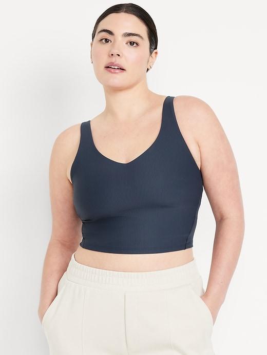 Light Support PowerSoft Ribbed Longline Sports Bra Product Image