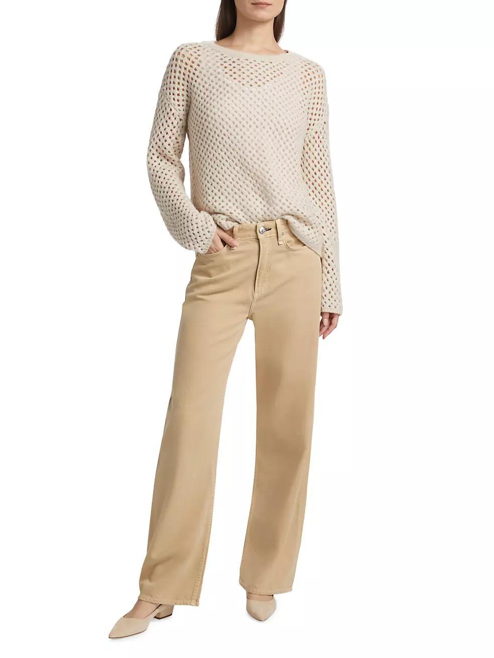 Open-Knit Cashmere Sweater Product Image